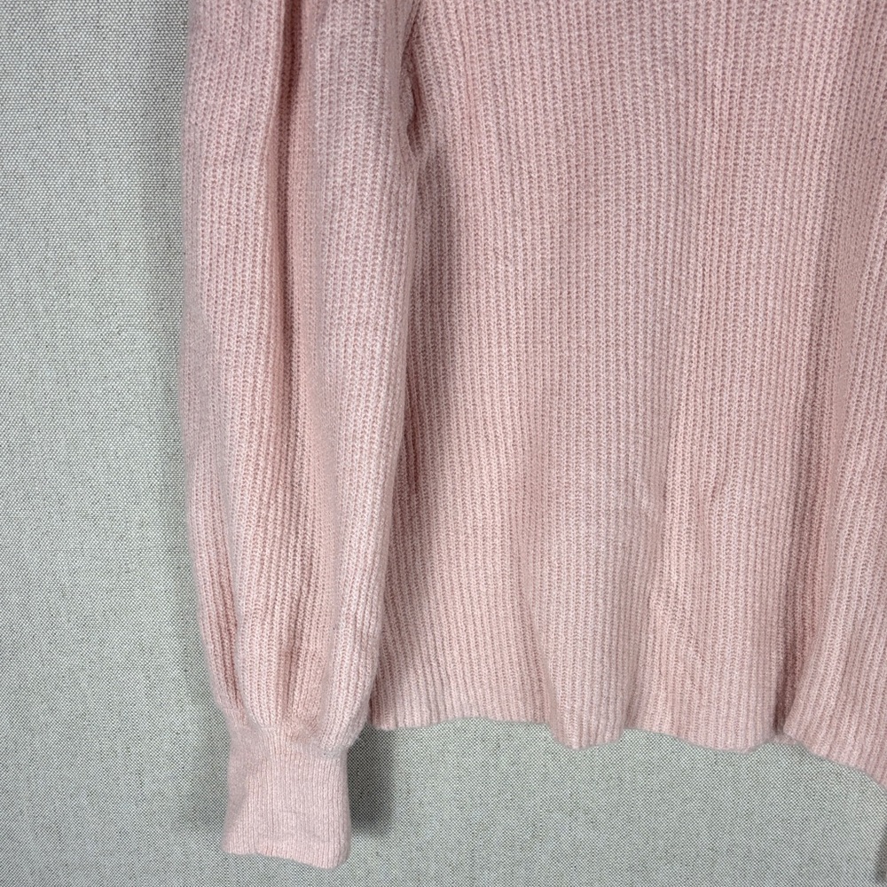 Halogen Pink Ribbed Knit Sweater Medium - Picture 4 of 9